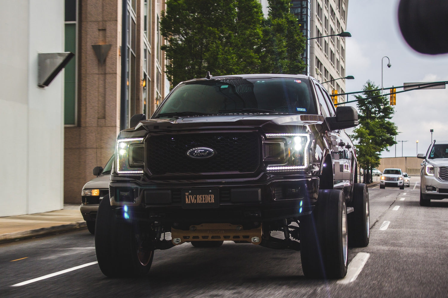 2018-2020 Ford F150 WHITE LED DRL Projector Headlights LED headlight kit AutoLEDTech Oracle Lighting Trendz Flow Series RGBHaloKits OneUpLighting Morimoto