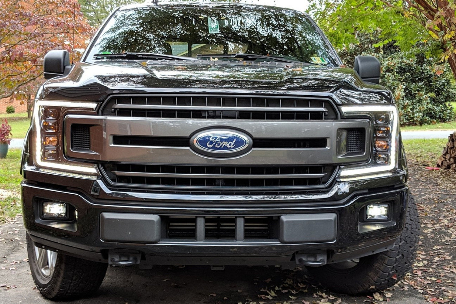 2018-2020 Ford F150 WHITE LED DRL Projector Headlights LED headlight kit AutoLEDTech Oracle Lighting Trendz Flow Series RGBHaloKits OneUpLighting Morimoto