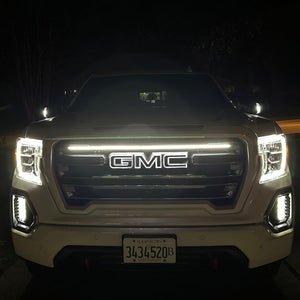 2019-2023 GMC Sierra 1500 LED Grill Accent Lights Kit | Denali AT4 LED headlight kit AutoLEDTech Oracle Lighting Trendz Flow Series RGBHaloKits OneUpLighting Morimoto