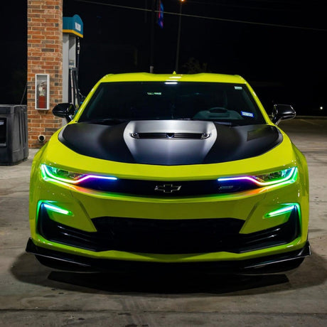 2019-2024 Chevrolet Camaro RS SS RGBW Color-Chasing LED DRL Board Tube Kit - AutoLEDTech.com