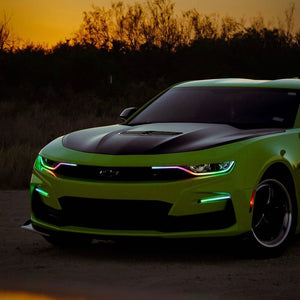 2019-2024 Chevrolet Camaro RS SS RGBW Color-Chasing LED DRL Board Tube Kit - AutoLEDTech.com