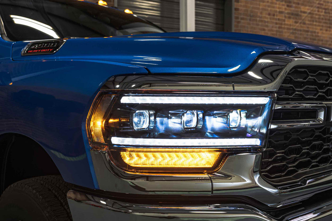 2019-2023 Ram HD 2500 3500 4500 LED DRL Projector Replacement Headlights LED headlight kit AutoLEDTech Oracle Lighting Trendz Flow Series RGBHaloKits OneUpLighting Morimoto