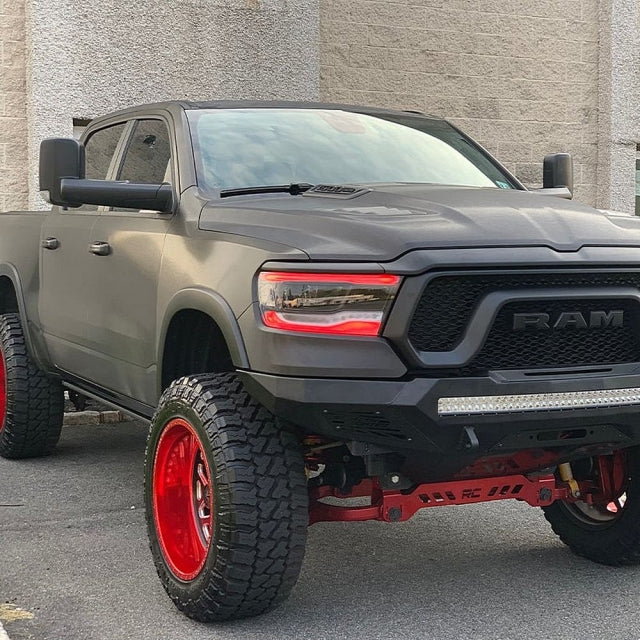 2019-2023 Ram 1500 Truck RGBW +A LED DRL Boards (Laramie Rebel Big Horn) LED headlight kit AutoLEDTech Oracle Lighting Trendz Flow Series RGBHaloKits OneUpLighting Morimoto