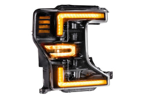 2020-2022 Ford Super Duty F-250/F-350 Amber LED DRL Projector Replacement Headlights LED headlight kit AutoLEDTech Oracle Lighting Trendz Flow Series RGBHaloKits OneUpLighting Morimoto