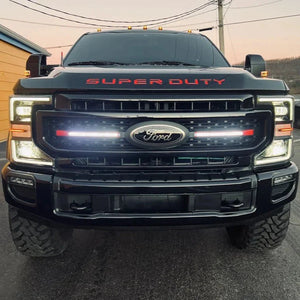 2020-2022 Ford Super Duty F250 Scanning LED Center Grill Accent Lights Kit - AutoLEDTech.com