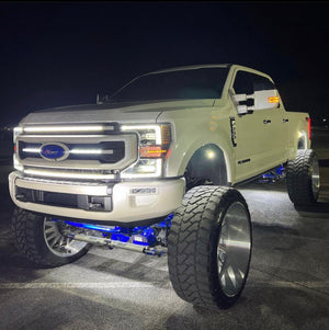 2020-2022 Ford Super Duty F250 Scanning LED Center Grill Accent Lights Kit - AutoLEDTech.com