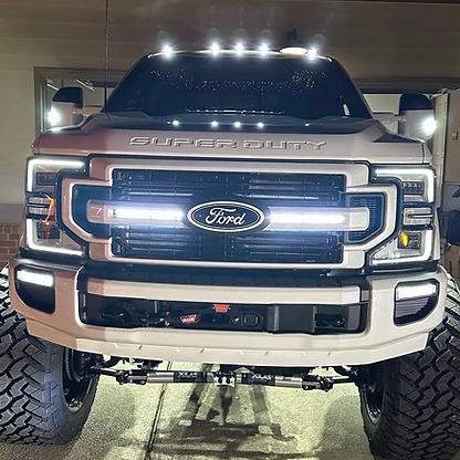 2020-2022 Ford Super Duty F250 Scanning LED Center Grill Accent Lights Kit - AutoLEDTech.com
