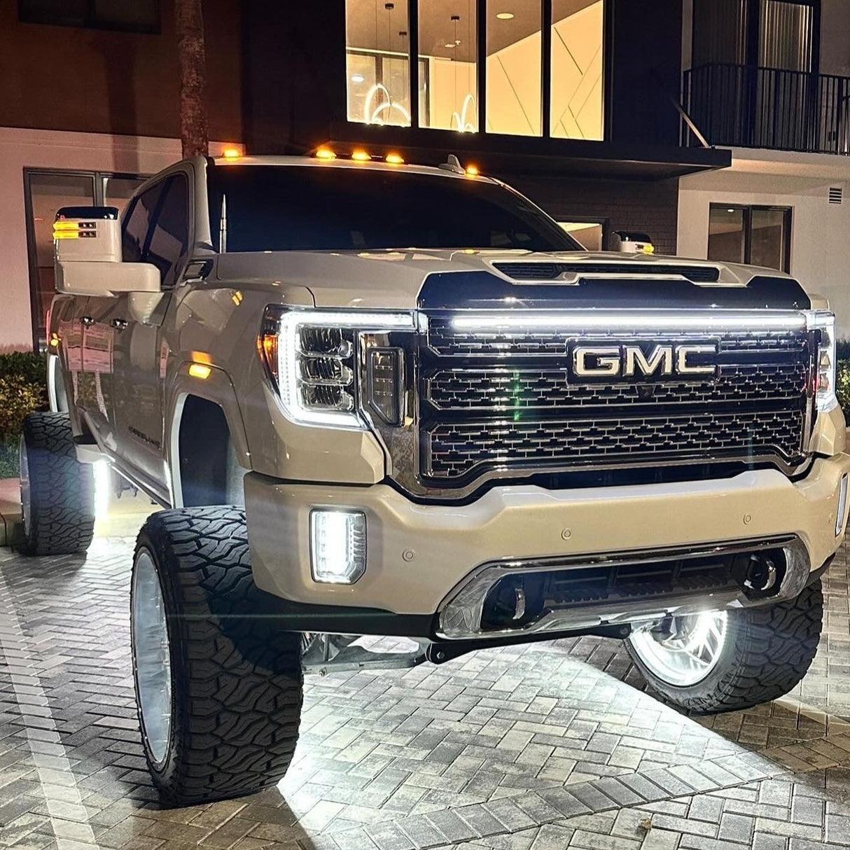 2020-2023 GMC Sierra 2500 3500 HD LED Grill Accent Lights Kit | Denali LED headlight kit AutoLEDTech Oracle Lighting Trendz Flow Series RGBHaloKits OneUpLighting Morimoto