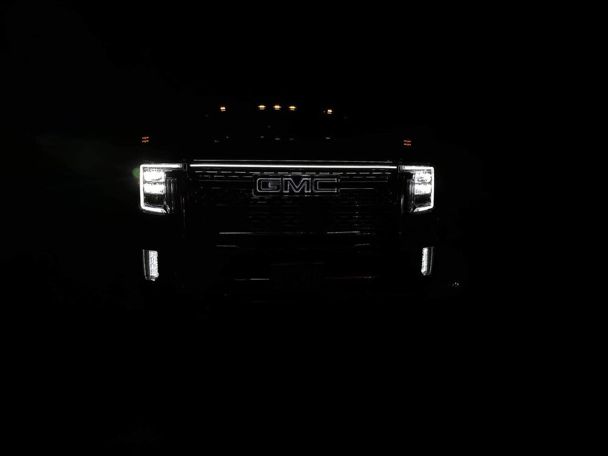 2020-2023 GMC Sierra 2500 3500 HD LED Grill Accent Lights Kit | Denali LED headlight kit AutoLEDTech Oracle Lighting Trendz Flow Series RGBHaloKits OneUpLighting Morimoto