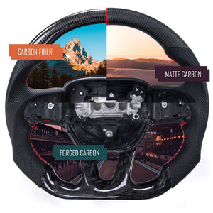 2014-2019 Chevrolet C7 Corvette Custom Carbon Fiber Steering Wheel w/ LED RPM Display LED headlight kit AutoLEDTech Oracle Lighting Trendz Flow Series RGBHaloKits OneUpLighting Morimoto