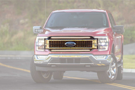 2021-2023+ Ford F-150 White LED DRL Projector Replacement Headlights (For Halogen/Reflector Models) LED headlight kit AutoLEDTech Oracle Lighting Trendz Flow Series RGBHaloKits OneUpLighting Morimoto