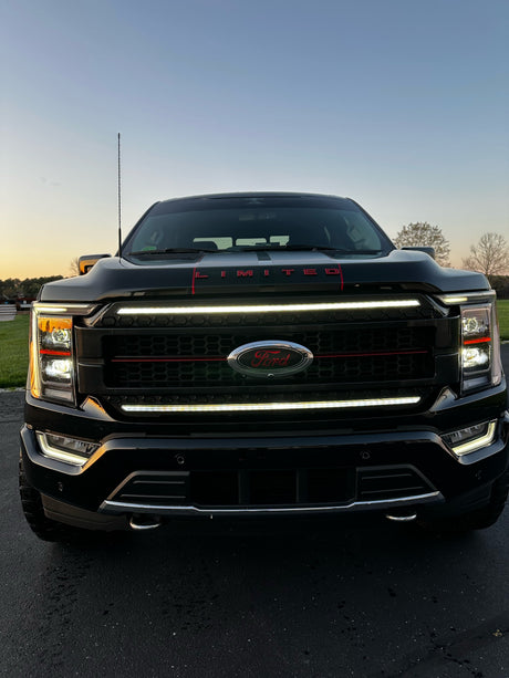 2021-2023 Ford F150 White LED DRL XBG Grill Light Assembly - AutoLEDTech.com