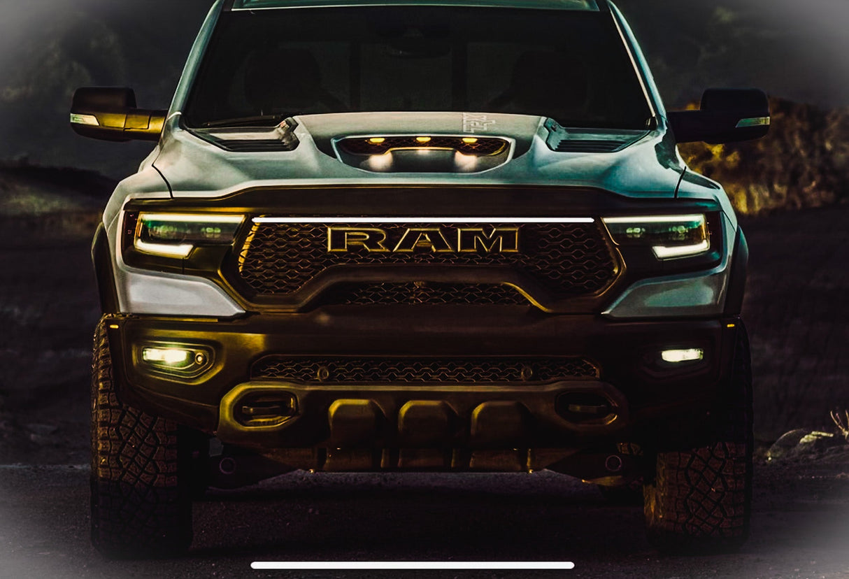 2021-2023+ Ram TRX 1500 LED Grill Accent Lights Kit LED headlight kit AutoLEDTech Oracle Lighting Trendz Flow Series RGBHaloKits OneUpLighting Morimoto