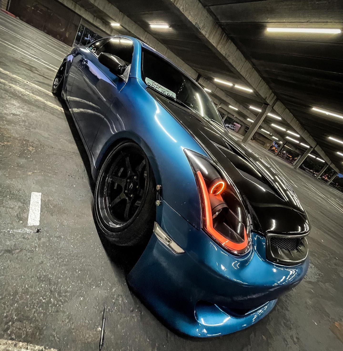 2003-2007 Infiniti G35 Coupe RGBW Color-Chasing LED Halo DRL Headlights - Flow Series LED headlight kit AutoLEDTech Oracle Lighting Trendz Flow Series RGBHaloKits OneUpLighting Morimoto