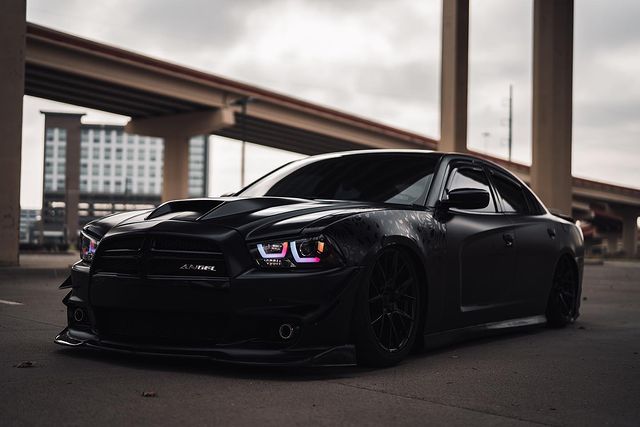 2011-2014 Dodge Charger RGBW Color-Chasing Spec-D LED Halo DRL Headlights (Flow Series) LED headlight kit AutoLEDTech Oracle Lighting Trendz Flow Series RGBHaloKits OneUpLighting Morimoto