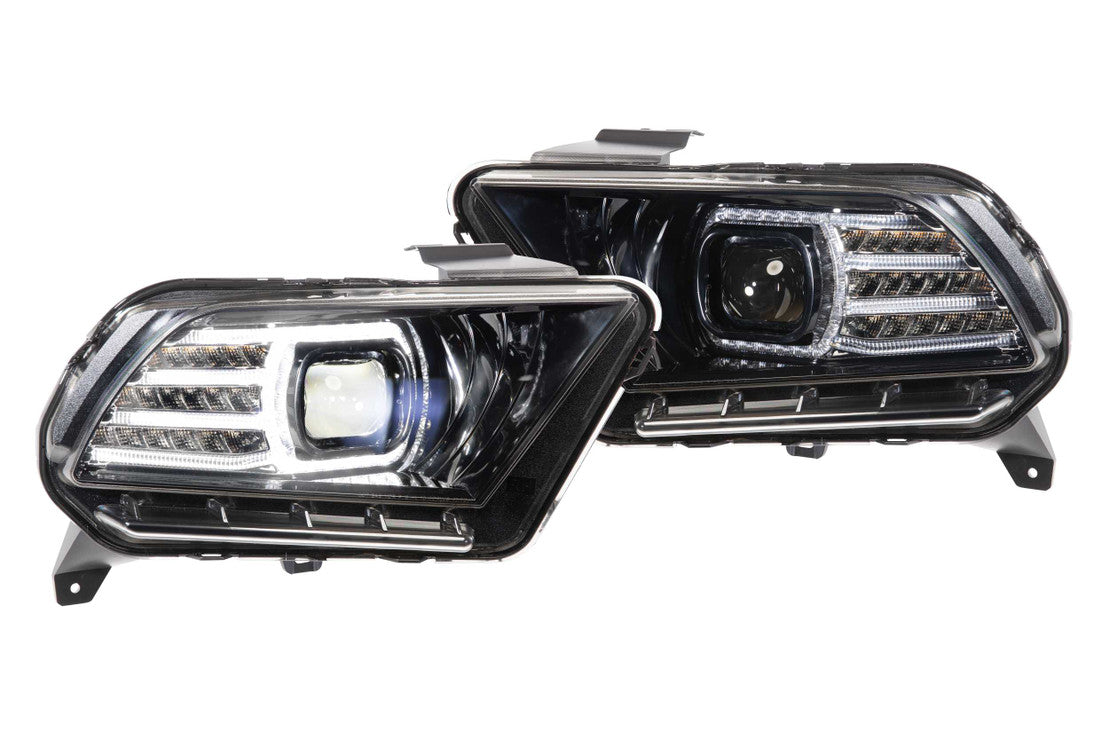 2010-2014 Ford Mustang LED DRL Projector Replacement Headlights LED headlight kit AutoLEDTech Oracle Lighting Trendz Flow Series RGBHaloKits OneUpLighting Morimoto