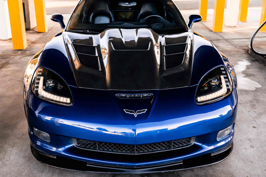 2005 2013 Chevrolet C6 Corvette LED DRL Projector Headlights