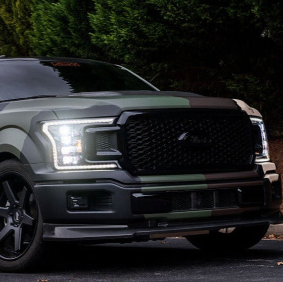 2018-2020 Ford F150 WHITE LED DRL Projector Headlights LED headlight kit AutoLEDTech Oracle Lighting Trendz Flow Series RGBHaloKits OneUpLighting Morimoto