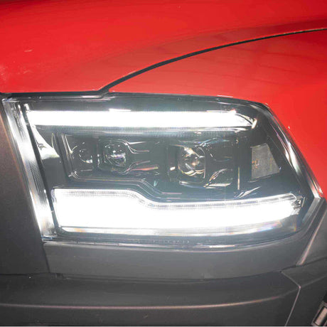 2009-2018 Dodge Ram 1500 2500 HD LED DRL Projector Headlight Assemblies LED headlight kit AutoLEDTech Oracle Lighting Trendz Flow Series RGBHaloKits OneUpLighting Morimoto