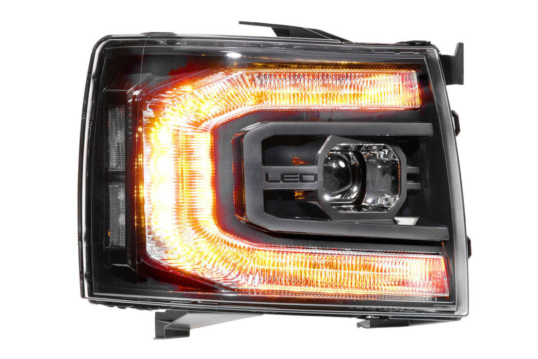 2007-2013 Chevrolet Silverado LED DRL Projector Replacement Headlights LED headlight kit AutoLEDTech Oracle Lighting Trendz Flow Series RGBHaloKits OneUpLighting Morimoto