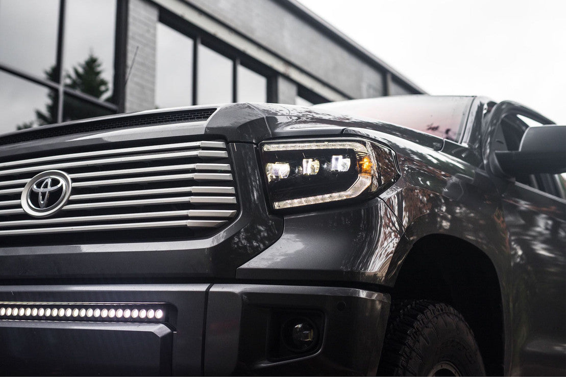 2014-2021 Toyota Tundra LED DRL Projector Replacement Headlights V2 LED headlight kit AutoLEDTech Oracle Lighting Trendz Flow Series RGBHaloKits OneUpLighting Morimoto