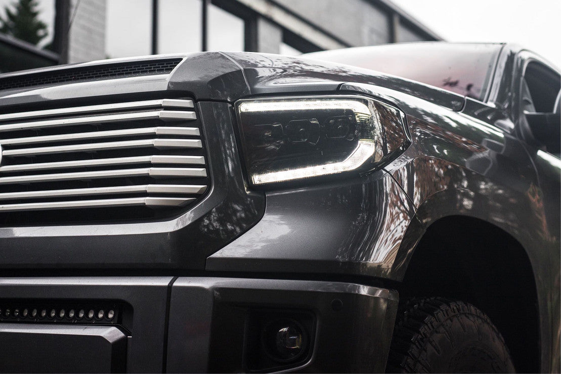 2014-2020 Toyota Tundra Amber LED DRL Projector Replacement Headlights V2 LED headlight kit AutoLEDTech Oracle Lighting Trendz Flow Series RGBHaloKits OneUpLighting Morimoto