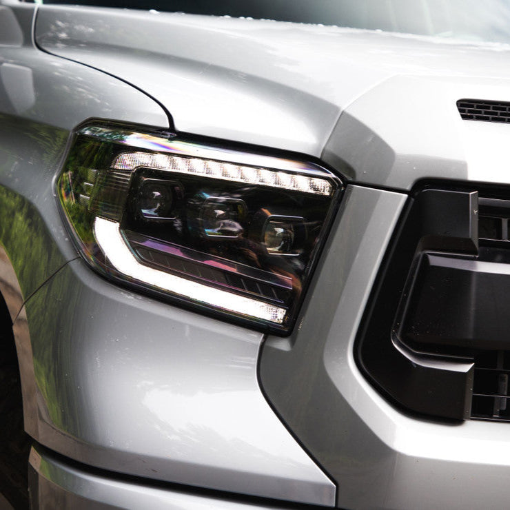 2014-2021 Toyota Tundra LED DRL Projector Replacement Headlights V2 LED headlight kit AutoLEDTech Oracle Lighting Trendz Flow Series RGBHaloKits OneUpLighting Morimoto