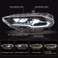2018-2023 Ford Mustang LED Sequential DRL Projector Headlights LED headlight kit AutoLEDTech Oracle Lighting Trendz Flow Series RGBHaloKits OneUpLighting Morimoto