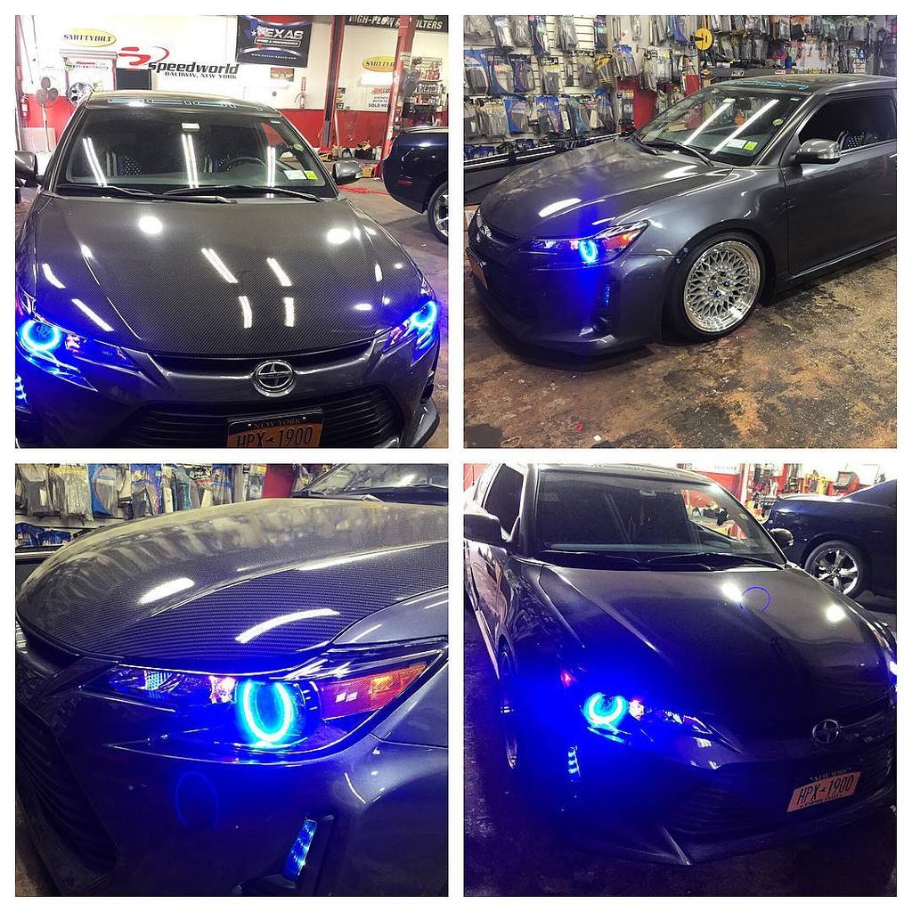 2014-2016 Scion TC Color-Chasing LED Halo Kit LED headlight kit AutoLEDTech Oracle Lighting Trendz Flow Series RGBHaloKits OneUpLighting Morimoto