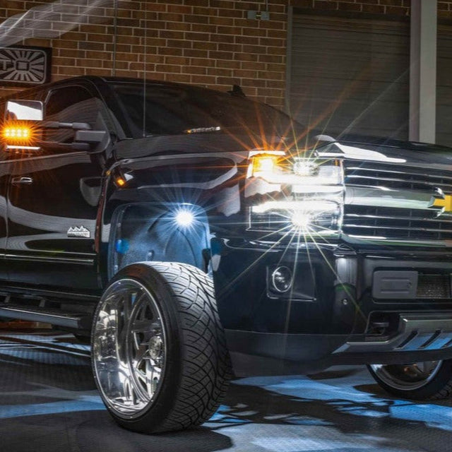 2015-2019 Chevrolet Silverado 2500 3500 HD LED DRL Projector Replacement Headlights LED headlight kit AutoLEDTech Oracle Lighting Trendz Flow Series RGBHaloKits OneUpLighting Morimoto