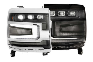 2016-2018 Chevrolet Silverado 1500 LED DRL Projector Replacement Headlights LED headlight kit AutoLEDTech Oracle Lighting Trendz Flow Series RGBHaloKits OneUpLighting Morimoto
