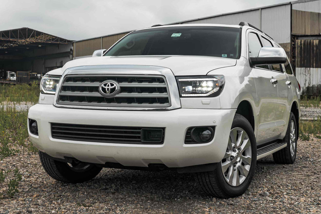 2007-2013 Toyota Tundra LED DRL Projector Replacement Headlights LED headlight kit AutoLEDTech Oracle Lighting Trendz Flow Series RGBHaloKits OneUpLighting Morimoto