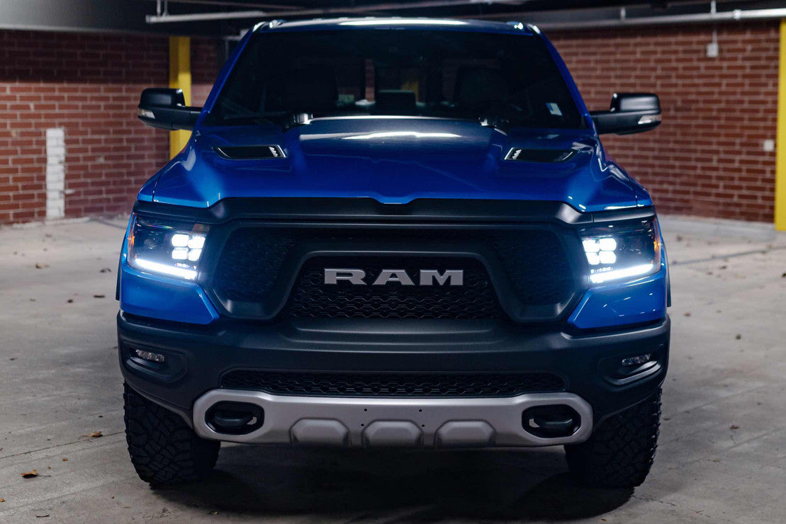 2019-2023 Ram 1500 LED DRL Projector Replacement Headlights LED headlight kit AutoLEDTech Oracle Lighting Trendz Flow Series RGBHaloKits OneUpLighting Morimoto