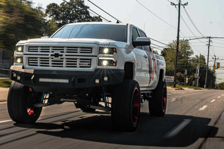 2014-2015 Chevrolet Silverado 1500 LED DRL Projector Replacement Headlights LED headlight kit AutoLEDTech Oracle Lighting Trendz Flow Series RGBHaloKits OneUpLighting Morimoto