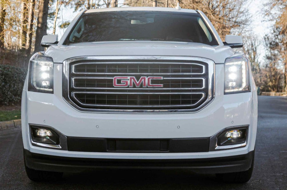 2015-2020 GMC Yukon LED DRL Projector Replacement Headlights LED headlight kit AutoLEDTech Oracle Lighting Trendz Flow Series RGBHaloKits OneUpLighting Morimoto