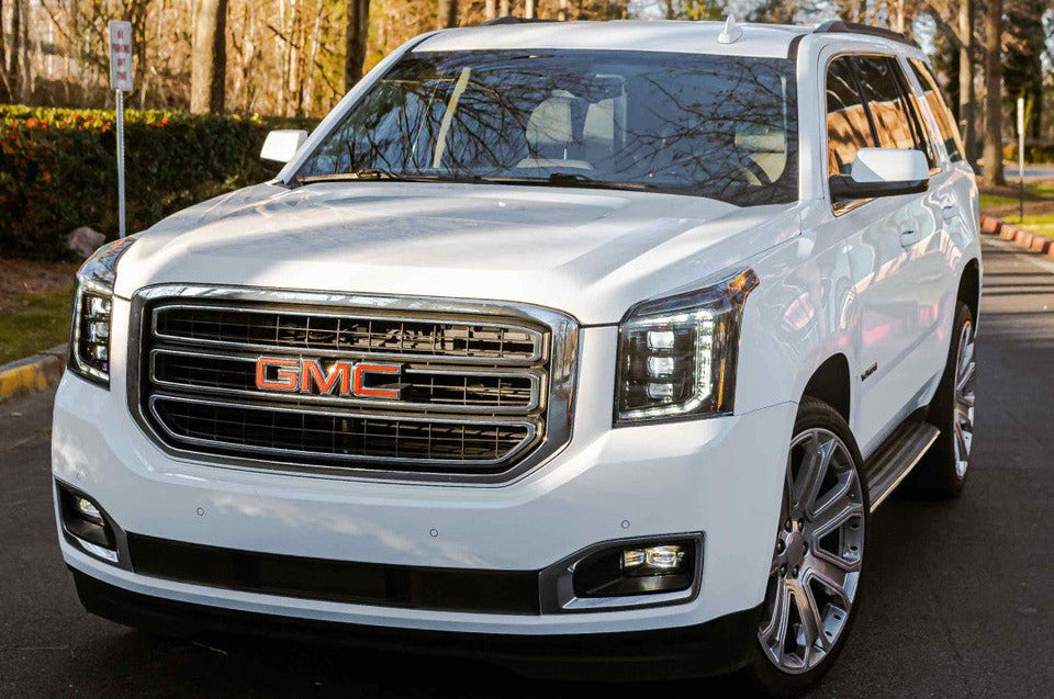 2015-2020 GMC Yukon LED DRL Projector Replacement Headlights LED headlight kit AutoLEDTech Oracle Lighting Trendz Flow Series RGBHaloKits OneUpLighting Morimoto