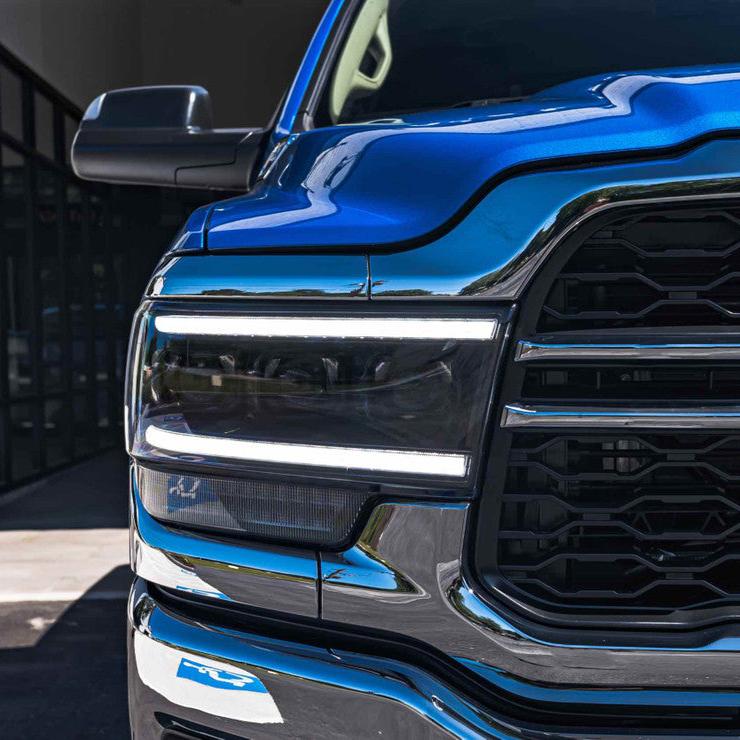 2019-2023 Ram HD 2500 3500 4500 LED DRL Projector Replacement Headlights LED headlight kit AutoLEDTech Oracle Lighting Trendz Flow Series RGBHaloKits OneUpLighting Morimoto