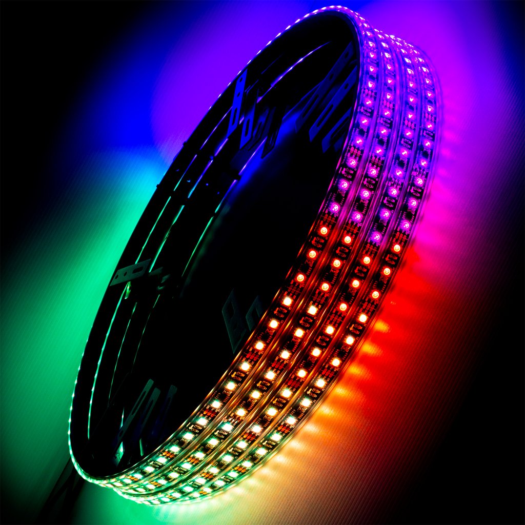 Color-Chasing RGB LED Wheel Ring Lights Kit (Flow Series) LED headlight kit AutoLEDTech Oracle Lighting Trendz Flow Series RGBHaloKits OneUpLighting Morimoto