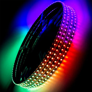 Color-Chasing RGB LED Wheel Ring Lights Kit (Flow Series) LED headlight kit AutoLEDTech Oracle Lighting Trendz Flow Series RGBHaloKits OneUpLighting Morimoto