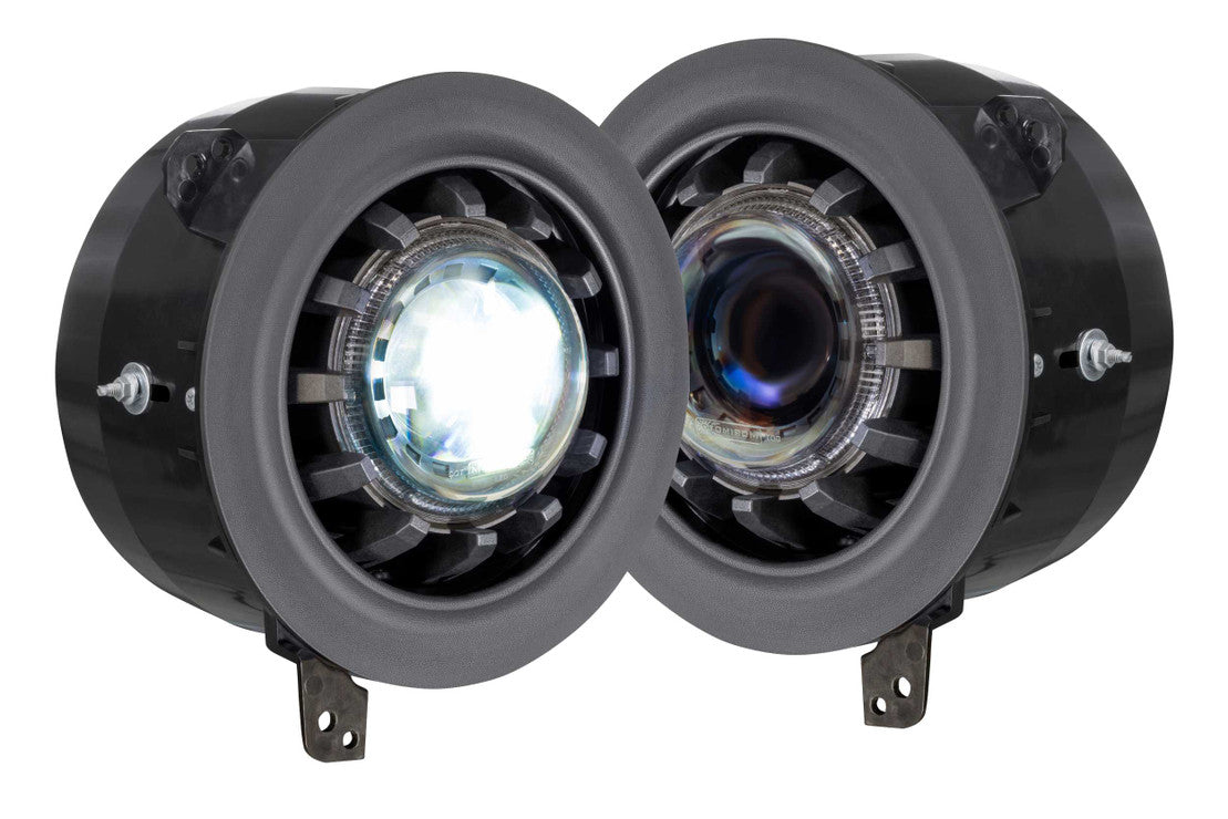 2018-2023+ Jeep Wrangler/Gladiator JL JT Bi-LED Super7 Projector Replacement Headlights - Fits all models LED headlight kit AutoLEDTech Oracle Lighting Trendz Flow Series RGBHaloKits OneUpLighting Morimoto