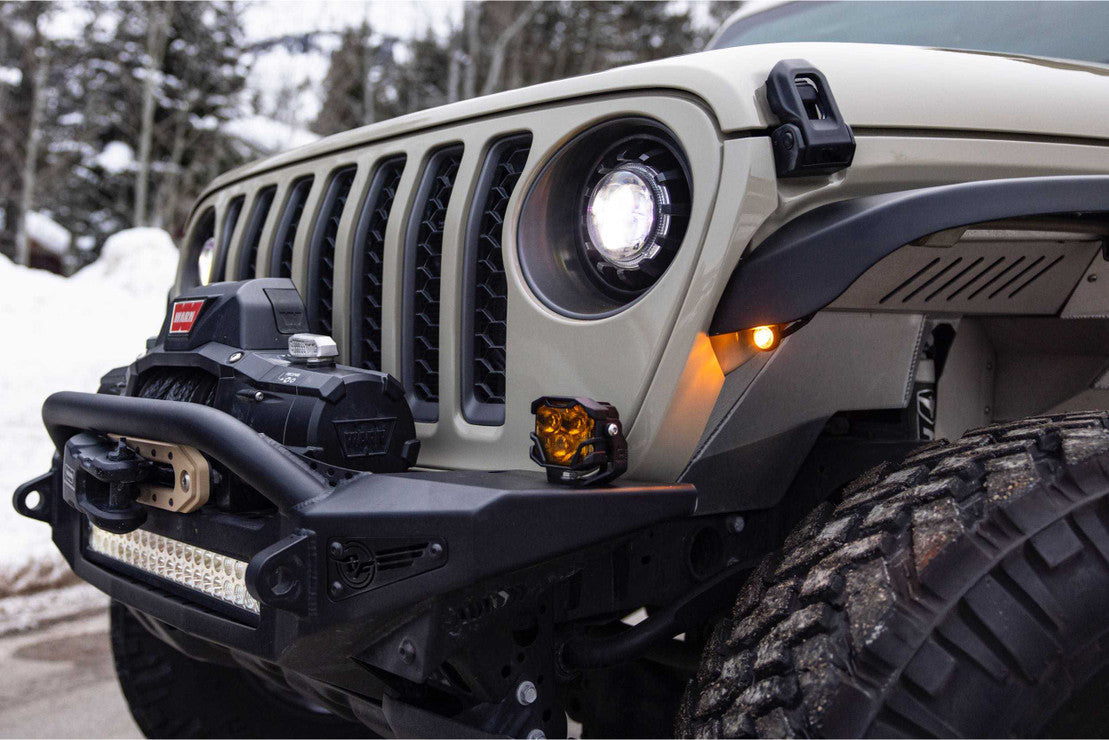 2018-2023+ Jeep Wrangler/Gladiator JL JT Bi-LED Super7 Projector Replacement Headlights - Fits all models LED headlight kit AutoLEDTech Oracle Lighting Trendz Flow Series RGBHaloKits OneUpLighting Morimoto
