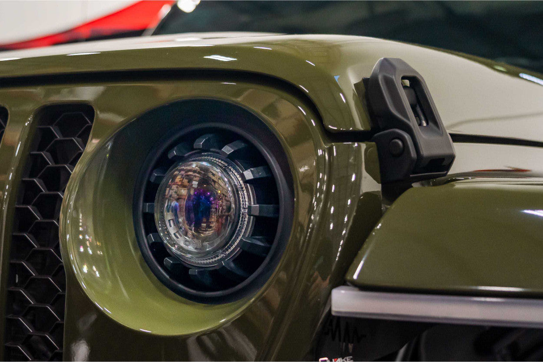 2018-2023+ Jeep Wrangler/Gladiator JL JT Bi-LED Super7 Projector Replacement Headlights - Fits all models LED headlight kit AutoLEDTech Oracle Lighting Trendz Flow Series RGBHaloKits OneUpLighting Morimoto
