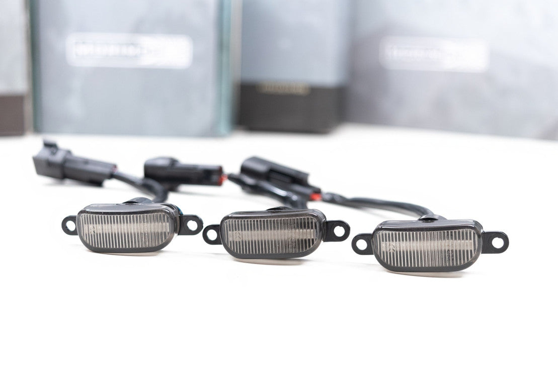 2010-2020 Ford Raptor Amber LED Smoked Grill & Side Fender Light Markers LED headlight kit AutoLEDTech Oracle Lighting Trendz Flow Series RGBHaloKits OneUpLighting Morimoto
