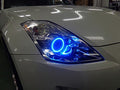 2003-2009 Nissan 350z RGBW Color-Chasing LED Halo Kit LED headlight kit AutoLEDTech Oracle Lighting Trendz Flow Series RGBHaloKits OneUpLighting Morimoto