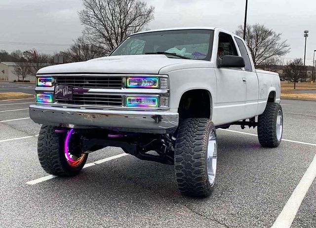 1989-1999 GMC C/K 1500/2500/3500 Sierra Yukon RGBW Color-Chasing LED Halo Kit LED headlight kit AutoLEDTech Oracle Lighting Trendz Flow Series RGBHaloKits OneUpLighting Morimoto