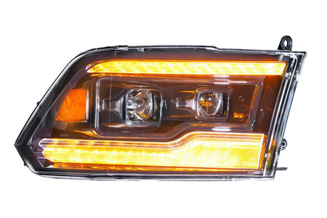 2009-2018 Dodge Ram 1500 2500 HD Amber LED DRL Projector Headlights LED headlight kit AutoLEDTech Oracle Lighting Trendz Flow Series RGBHaloKits OneUpLighting Morimoto