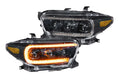 2016-2023 Toyota Tacoma Amber Orange LED DRL Projector Replacement Headlights LED headlight kit AutoLEDTech Oracle Lighting Trendz Flow Series RGBHaloKits OneUpLighting Morimoto