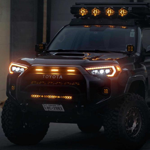 2014-2022 Toyota 4Runner Amber Orange LED DRL Projector Replacement Headlights LED headlight kit AutoLEDTech Oracle Lighting Trendz Flow Series RGBHaloKits OneUpLighting Morimoto