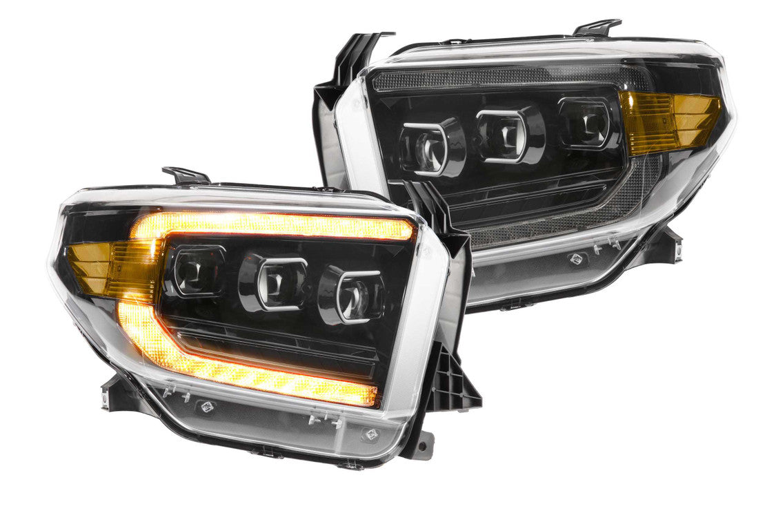 2014-2020 Toyota Tundra Amber LED DRL Projector Replacement Headlights V2 LED headlight kit AutoLEDTech Oracle Lighting Trendz Flow Series RGBHaloKits OneUpLighting Morimoto