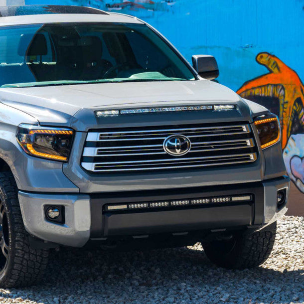 2014-2020 Toyota Tundra Amber LED DRL Projector Replacement Headlights V2 LED headlight kit AutoLEDTech Oracle Lighting Trendz Flow Series RGBHaloKits OneUpLighting Morimoto